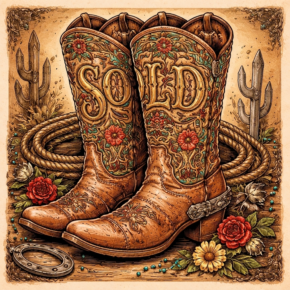 SOLDOUT Elsewhere Ariat Casanova Soft Mercury Embossed Heeled Boots